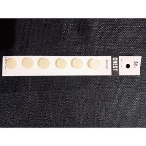 Vintage‎ Crest Pacific Button Co No 50 Cream Round 11.5mm Sewing Buttons 6 Count